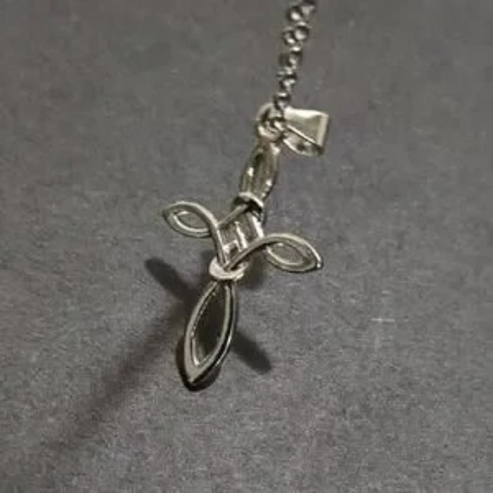 Stainless Celtic Style Cross Necklace Christianity Jesus Christmas Birthday Gift